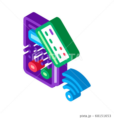 pos terminal and pay pass card isometric icon vector illustration pos terminal and pay pass card isometric icon vector illustration 68151653