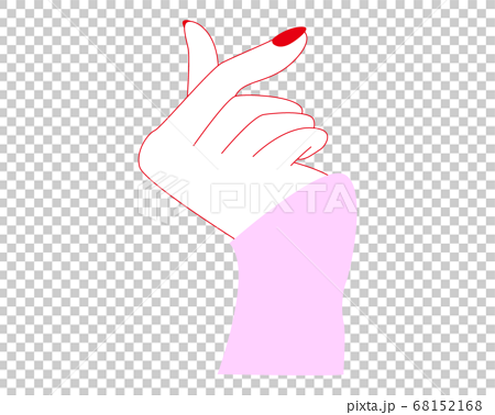 指でハートを表すハンドサイン 韓国 アイコン のイラスト素材