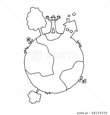 Planet Earth Hand Drawing Stock Vector | Adobe Stock