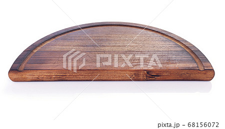 pizza cutting wooden board on white background 68156072