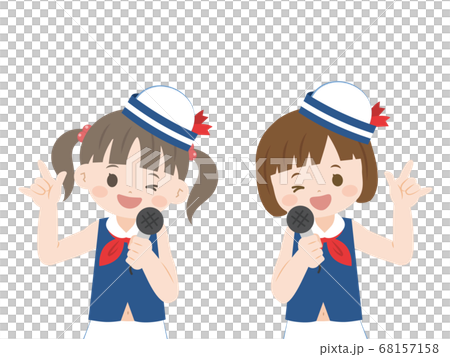 アイドル かわいい女の子のイラスト アイドル かわいい女の子のイラスト 68157158