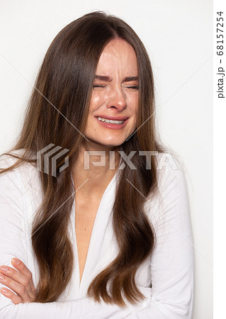 crying woman person cry real emotion depression unhappy girl wet eyes crying woman person cry real emotion depression unhappy girl wet eyes 68157254