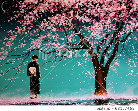星が流れて桜舞う 星が流れて桜舞う 68157465