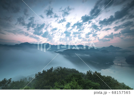 風景 雲海 夜明け 68157565