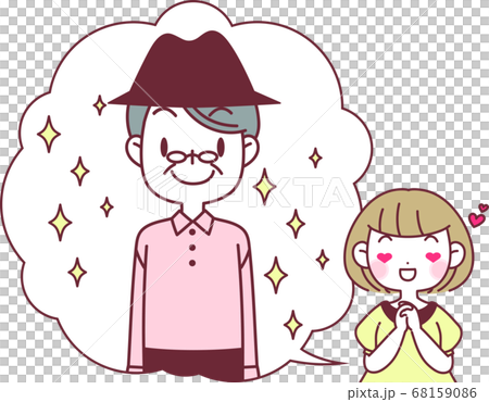 理想の男性について語る女性	 68159086