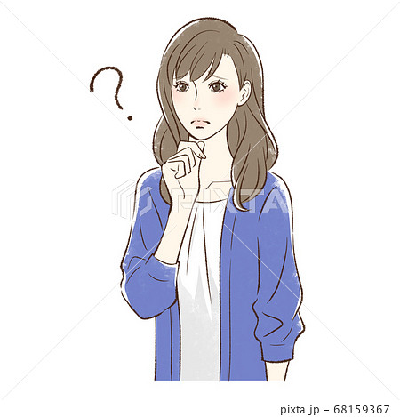 不安・疑問・悩みを感じる女性 68159367