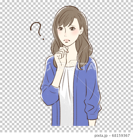不安・疑問・悩みを感じる女性 68159367