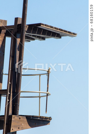 rescue hut on a sandy beach, safe relax by the rescue hut on a sandy beach, safe relax by the 68160159