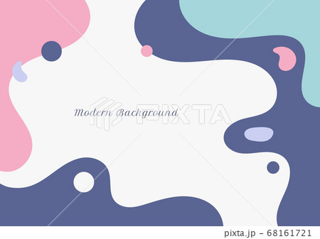 Abstract modern fluid pastel color on white 68161721