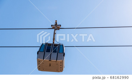 cableway against the sky, transport at height and 68162990