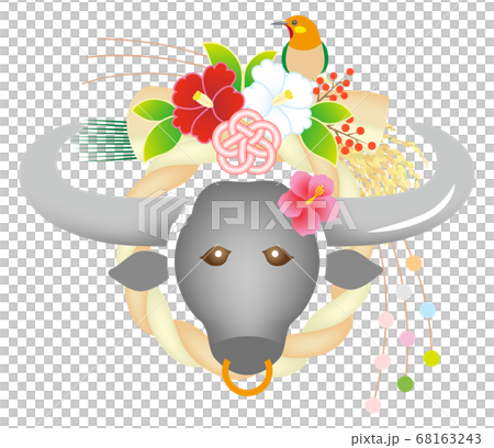 Beef ox New Year decoration Shime decoration Beef ox New Year decoration Shime decoration 68163243
