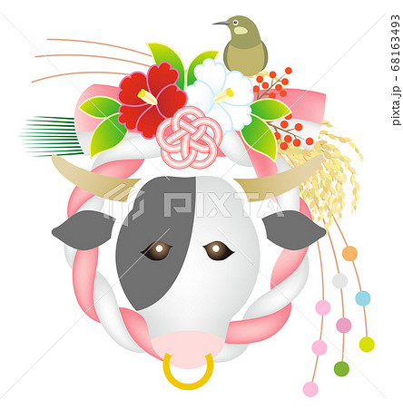 牛　丑　正月飾り　しめ飾り 68163493