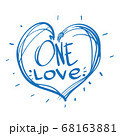 Heart sketch of the logo. Element for infographics in the hand drawing style. 68163881