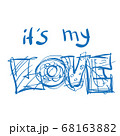 Caption: This is my love. Element for infographics in the hand drawing style. 68163882