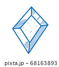 The symbol of diamonds is a sketch of the logo. Element for infographics in the hand drawing style. 68163893