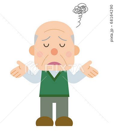 残念がっている高齢の男性 68164290