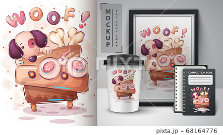 Dog on the dresser - poster and merchandising. 68164776