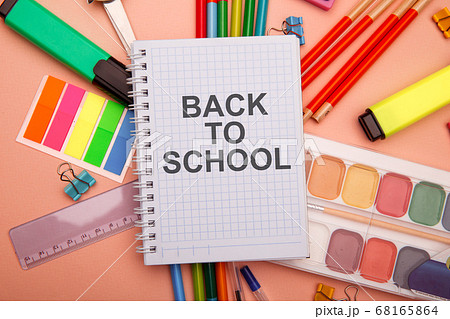Back to school concept - school office supplies Back to school concept - school office supplies 68165864