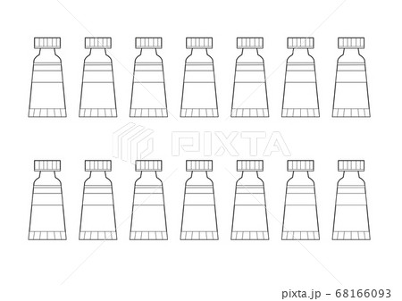 チューブ アートツール 塗料のイラスト素材