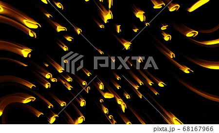 Many abstract comets fall at high speed, 3d rendering. Virtual asteroid rain, computer generated background 68167966