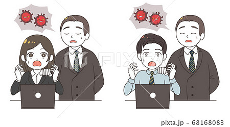 上司に仕方なくクビを言い渡される会社員　コロナの影響 68168083