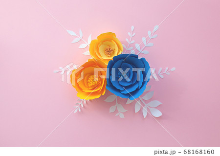 Paper art flowers for your design.  68168160