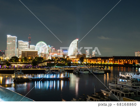 横浜 象の鼻パークとみなとみらい21 夜景 横浜 象の鼻パークとみなとみらい21 夜景 68168860
