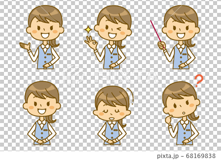 Clerk guide cute woman 68169838