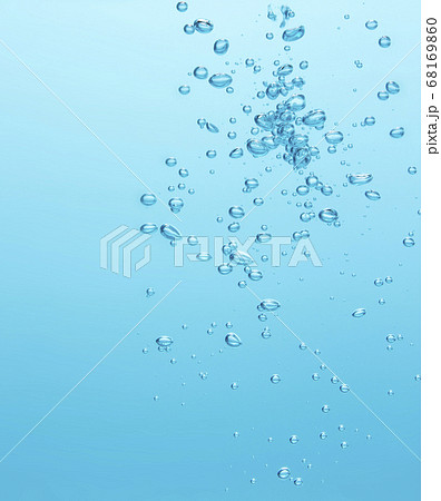 Various bubbles, sharp and blurry. Floating from the middle of the water up to the water surface Various bubbles, sharp and blurry. Floating from the middle of the water up to the water surface 68169860