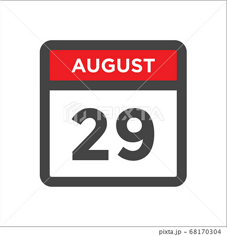August 29 calendar icon with day of month August 29 calendar icon with day of month 68170304