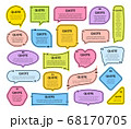 Quote colorful frames textboxes Blank template with print information design quotes. 68170705