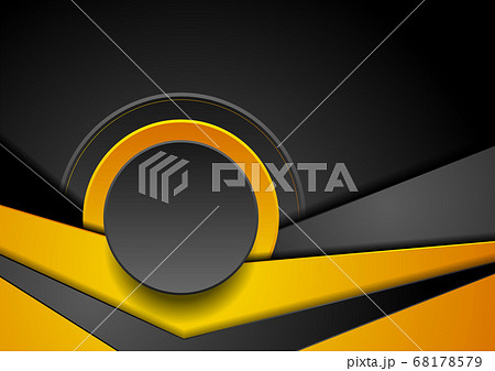 Orange black tech stripes and circles abstract Orange black tech stripes and circles abstract 68178579