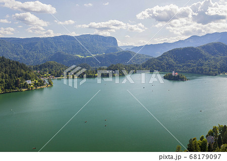 Beautiful landscape with lake Bled in Slovenia 68179097