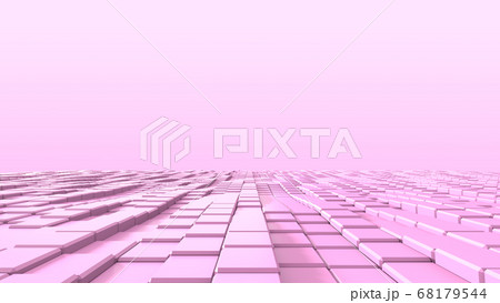 Abstract pink background with cubes. Perspective View. 68179544