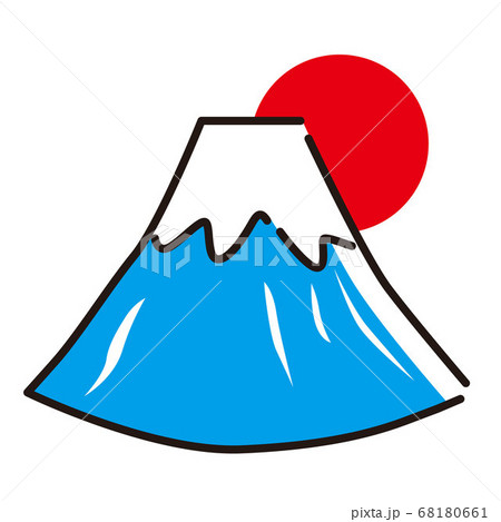 日本文化素材 縁起物富士山のイラスト素材