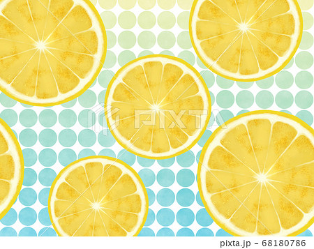 レモン 檸檬 柑橘系 イラスト 背景 壁紙のイラスト素材