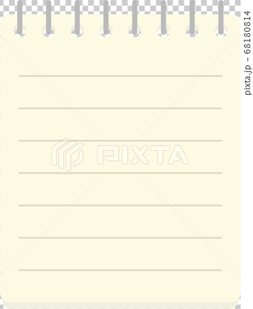メモ帳 縦長 リングタイプのイラスト素材 [68180814] - PIXTA
