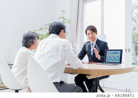 ビジネスマン、夫婦、相談 68180851