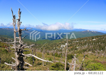八幡平山頂駐車場展望所からの眺望 68181122
