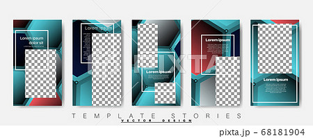 Editable Story background template. Vector Design 68181904
