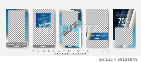 Editable Story background template. Vector Modern 68181945