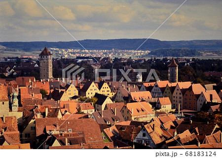 ドイツルーテンブルグの町並み 68183124