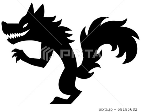 Wolf Silhouette Illustration Stock Illustration