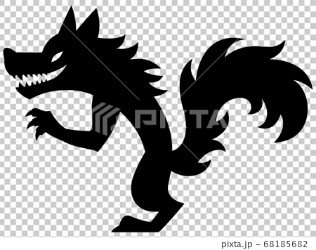 Wolf Silhouette Illustration Stock Illustration