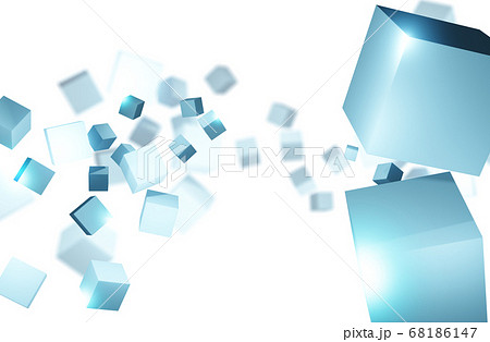 3D illustration colorful cubes floating on a light background. With shining light 3D illustration colorful cubes floating on a light background. With shining light 68186147