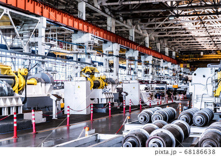 Interior of workshop in modern industrial plant 68186638