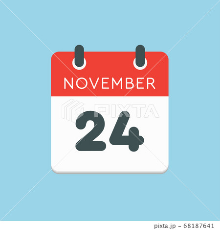 Calendar icon day 24 November, template icon day Calendar icon day 24 November, template icon day 68187641