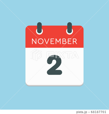 Calendar icon day 2 November, template icon day Calendar icon day 2 November, template icon day 68187701