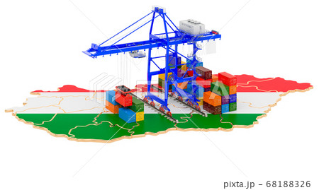 Freight Shipping in Hungary concept 68188326
