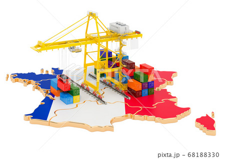 Freight Shipping in France concept Freight Shipping in France concept 68188330